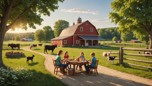 Quels sont les équipements et les services pour les familles à la ferme ?